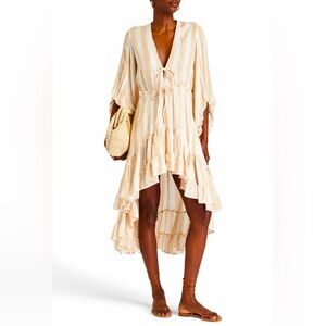 Sundress Esther sequin-embellished striped jacquard dress. XL